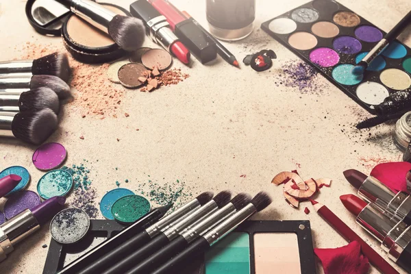 Verschillende make-up producten — Stockfoto