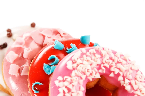 Colorful donuts on  background — Stock Photo, Image