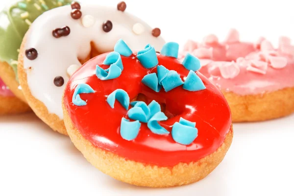 Verschiedene bunte Donuts — Stockfoto