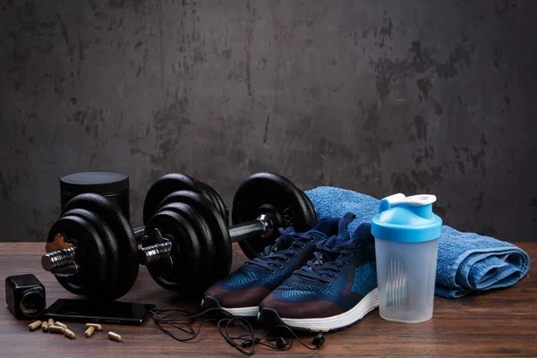 Different items for fitness — Stock Photo, Image