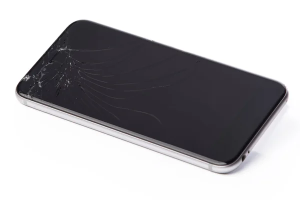 Smart phone with broken display — Stock Photo, Image