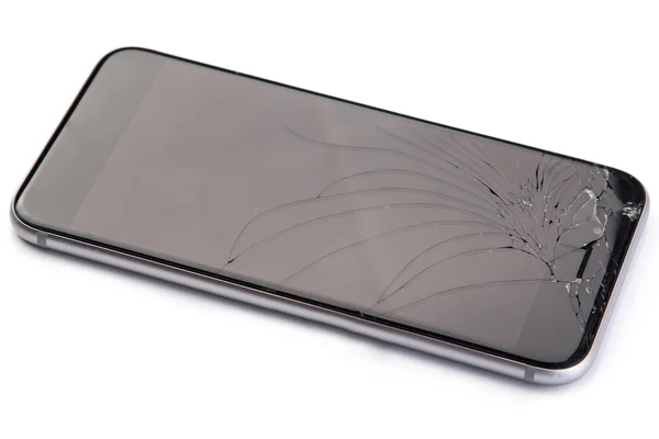 Smart phone with broken display — Stock Photo, Image