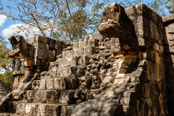 Starodávné ruiny v Chichen Itza — Stock fotografie