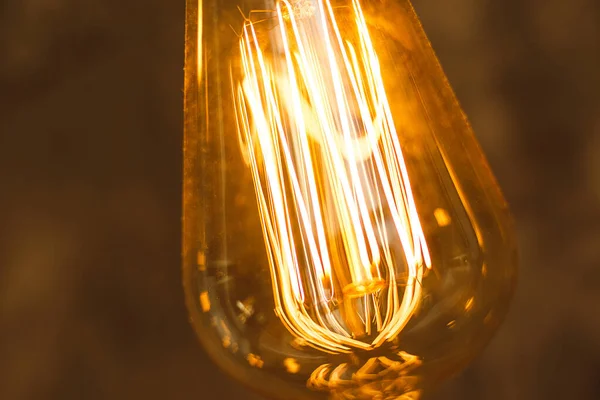 Close Vintage Filament Light Bulb — Stock Photo, Image