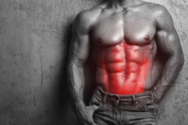 Tragam Abdominais Rápidos Especialização Para Músculos Abdominais Musculação — Fotografia de Stock