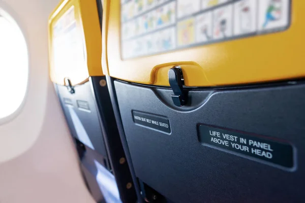 Closeup View Seats Airplane — Stock Photo, Image