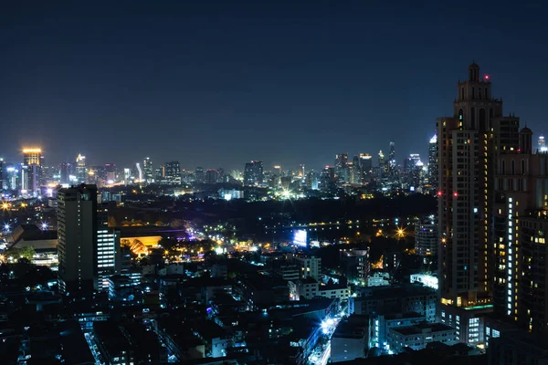 View Modern Night Bangkok City — Stock Photo, Image