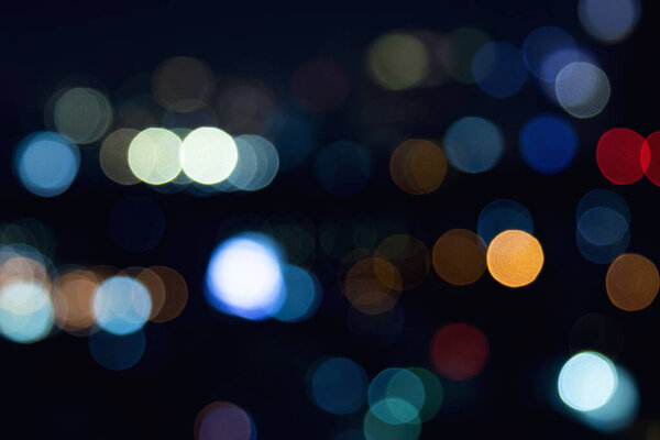 Blurred lights of the modern city