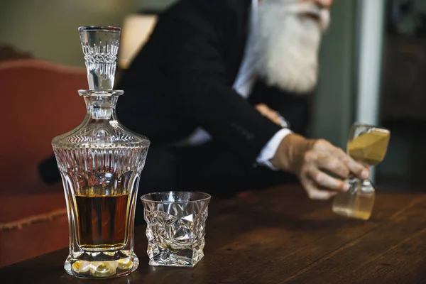 Luksusowy Karafka Drogim Whiskey — Zdjęcie stockowe