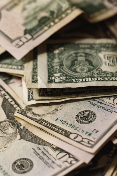 Primo Piano Delle Diverse Banconote Dollari Usa — Foto Stock