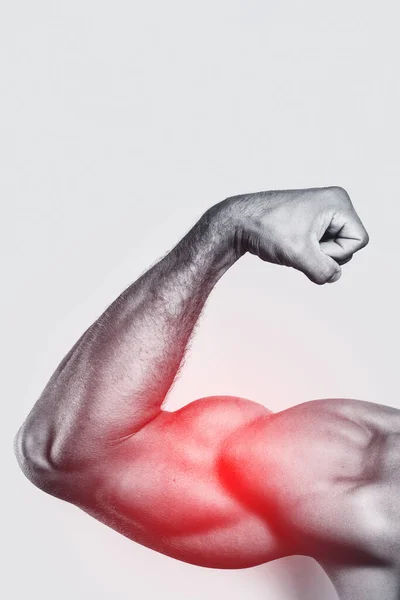 Spierarm Specialisatie Voor Biceps Training Bodybuilding — Stockfoto