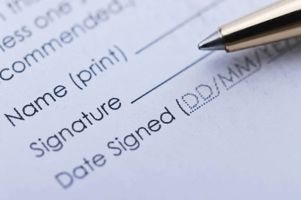 Signing Business Contract Pen Sheet Document Royalty Free Stock Photos