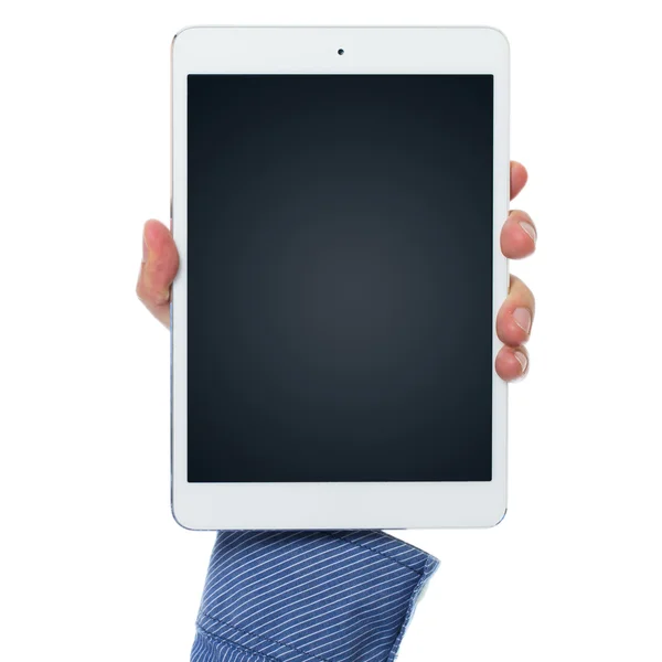 Hand und Tablet-PC — Stockfoto