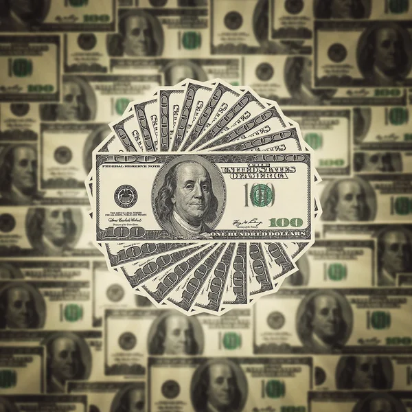 Banconote americane da cento dollari — Foto Stock