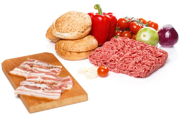 Ingredients for burger — Stock Photo, Image