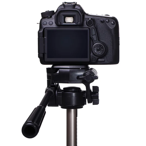 DSLR fotoğraf makinesi tripod üzerinde — Stok fotoğraf