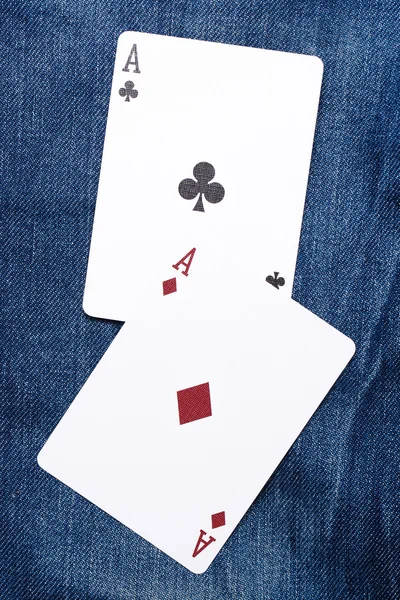 Deck of cards in pocket — Stock Photo, Image