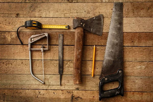 Timmerwerk tools — Stockfoto