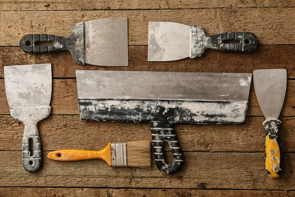 Комплект шпаклівкових ножів — стокове фото
