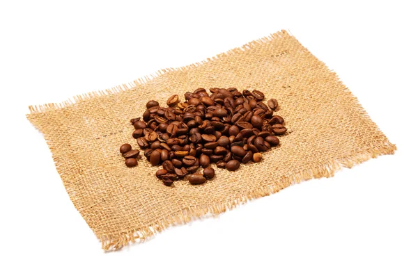 Coffee and sackcloth — Stock Photo, Image