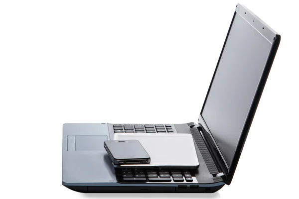 Laptop, tablet e smartphone — Fotografia de Stock