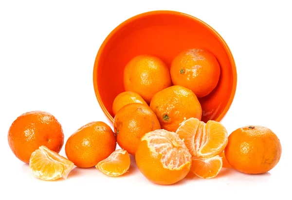 Fresh mandarins in bowl — Stock Photo, Image