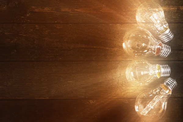 Glowing lightbulbs — Stock Photo, Image