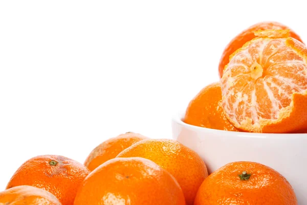 Mandarine proaspete în castron — Fotografie, imagine de stoc