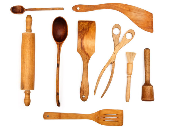 Wooden kitchen utensils