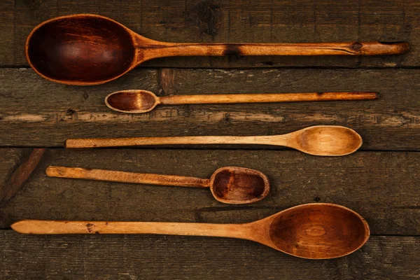 Cucharas de madera utensilios —  Fotos de Stock