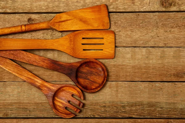 Utensílios de cozinha de madeira — Fotografia de Stock