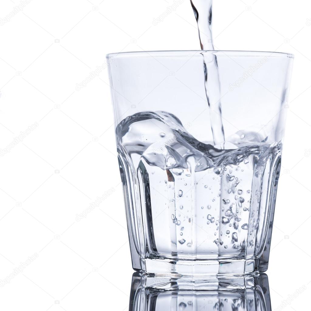 Glass with fresh water