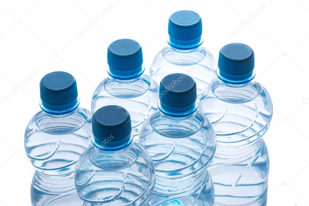 Bottles with water