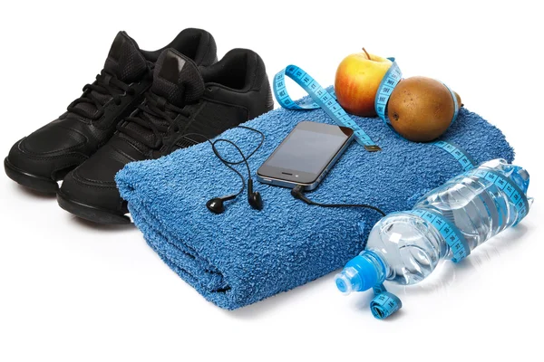 Different items for fitness workout — Stock Photo, Image
