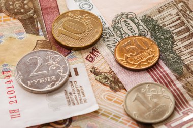 Background of russian rubles clipart