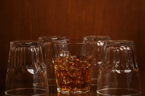 Glasses with whiskey — Stock Photo, Image