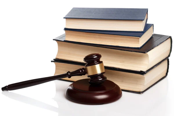 Gavel and books — Stock Photo, Image