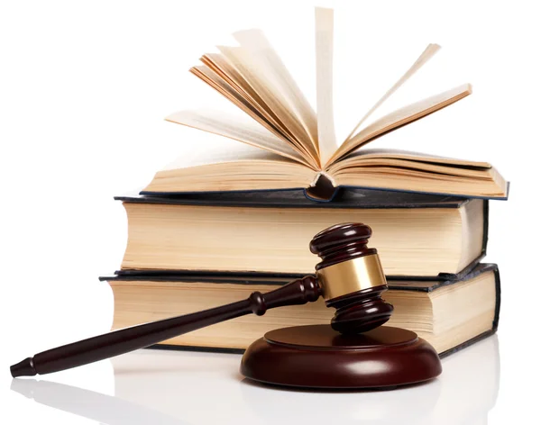 Gavel and books — Stock Photo, Image