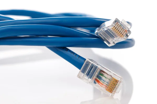 Синий интернет кабель — стоковое фото