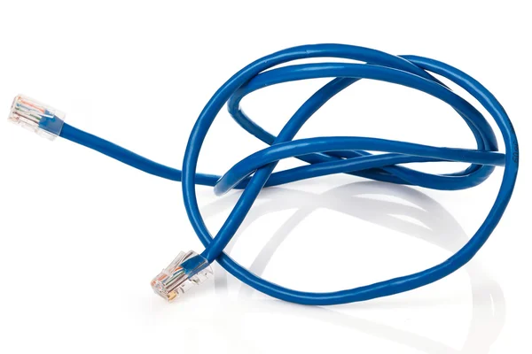 Blue internet cable — Zdjęcie stockowe