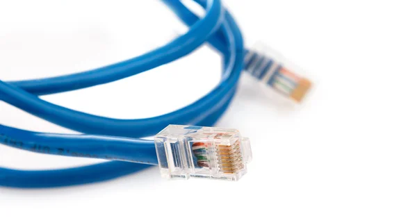 Blue internet cable — Stock Photo, Image