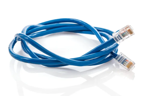 Blue internet cable — Zdjęcie stockowe