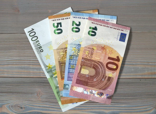 Money euro euros bill banknotes save expenses earnings — Stock Photo, Image