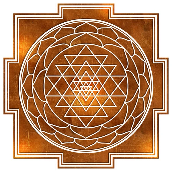 Sriyantra shakti tenere sostegno geometria induismo tantrismo — Foto Stock