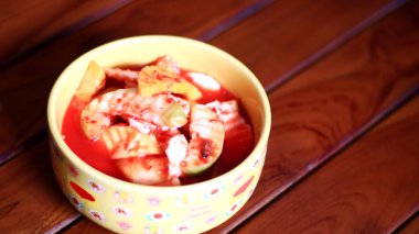 Asinan Bogor. Tatlı ekşi sirke soslu tropikal meyveler..