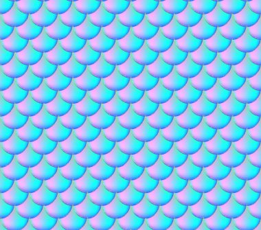 Sanal gökkuşağı arka planı. Altın pullar. Deniz kızı izi. Vektör