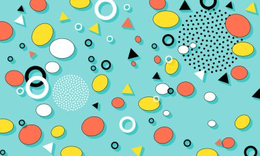 Memphis Düzeni. Eğlenceli bir arka plan. Hippi tarzı 80 'ler-90' lar. Eğlenceli desen.