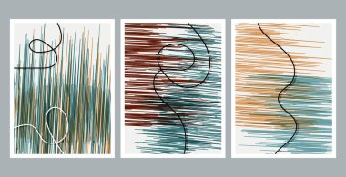 Modern soyut resim. Yazı efekti. Sıvı geometrik şekiller kümesi. Soyut el çizimi suluboya efekt şekilleri. Ev dekorasyonu. Modern sanat baskısı.