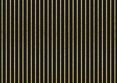 Altın renkli çizgili desen. Dikey altın çizgiler. Siyah arka plan. Vektör.
