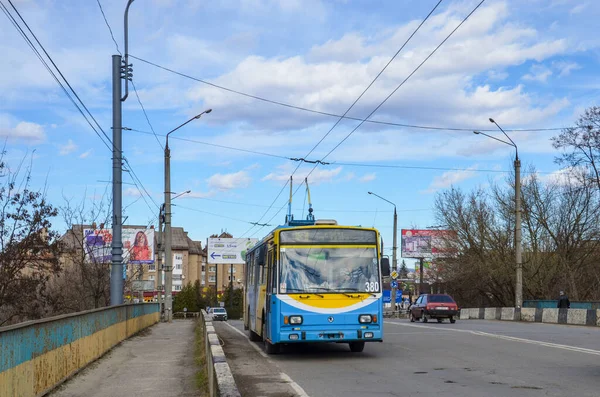 Chernivtsi Ukraine Mars 2019 Trolleybus Skoda 14Tr 380 Kosice 2006 — Photo